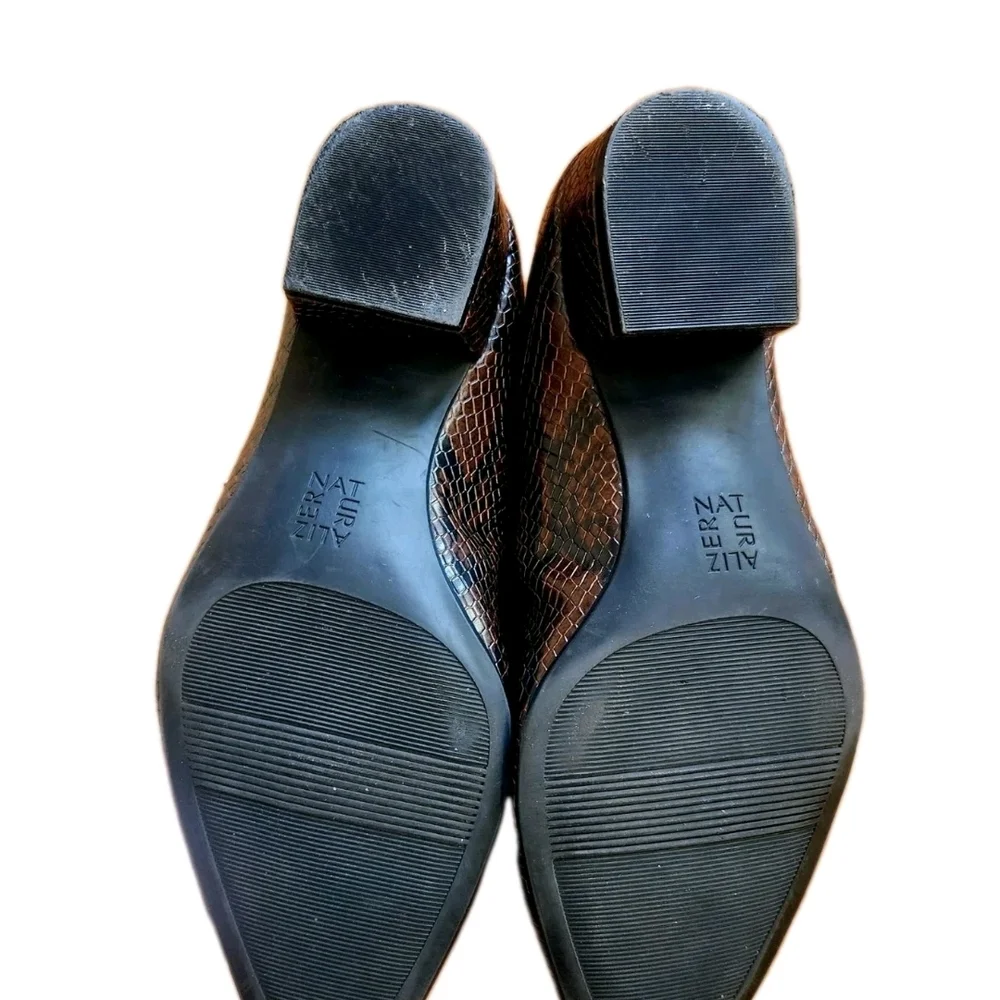 Naturalizer Florencia Mary Jane Pointed Toe Pump Lizard Print Women's Size 10 - Picture 9 of 9